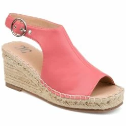 Deals 🎉 Journee Collection 👩 Women's Wide Width Crew Wedge 🩴 Sandal ❤️