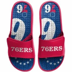 Best Sale π€© Youth FOCO Philadelphia 76ers Gel Slide π©΄ Sandals π