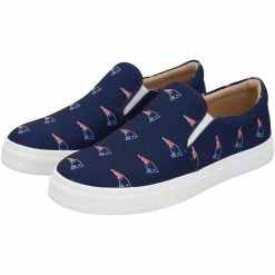 Cheapest 👏 Women's Cuce Navy New England Patriots Allover Print Slip-On 👟 Shoe 🔥