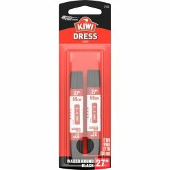 New ⌛ Kiwi 👗 Dress Round Waxed 27 In. Black Laces, 2 Pair ⌛