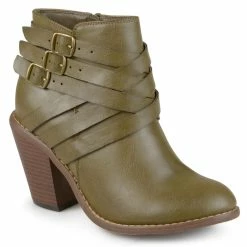 Buy ✨ Journee Collection 👩 Women's Regular And Wide Width Strap Bootie 👍 -women’s shoes Sale unnamed file 832